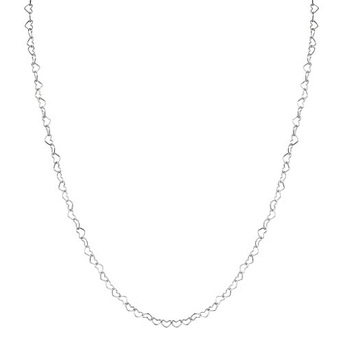 Sterling Silver Heart Chain Necklace