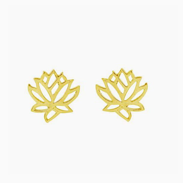 Tiny Lotus Earrings