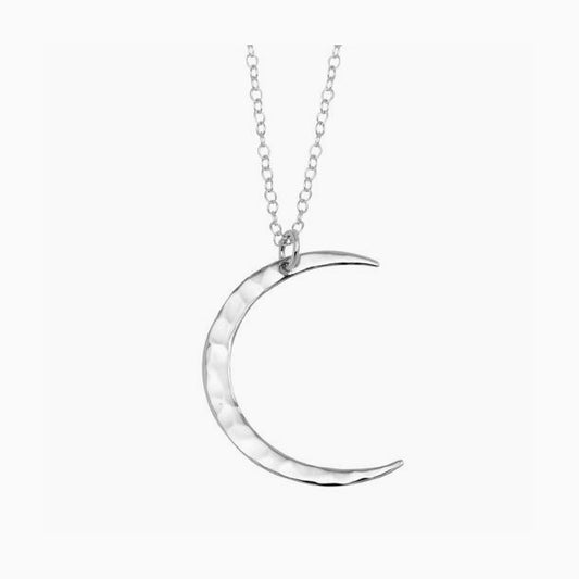 Hammered Crescent Moon Necklace