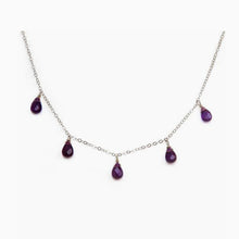 Petite Amethyst Drop Necklace