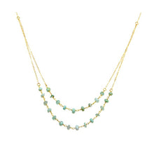 Layered Opal Beaded Necklace