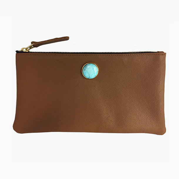 Turquoise  Howlite Stone Pouch